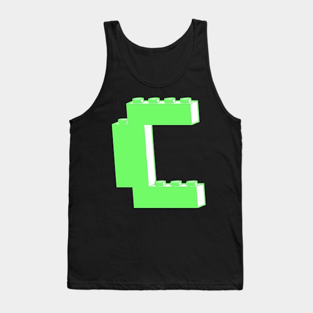 THE LETTER C, Customize My Minifig Tank Top by ChilleeW